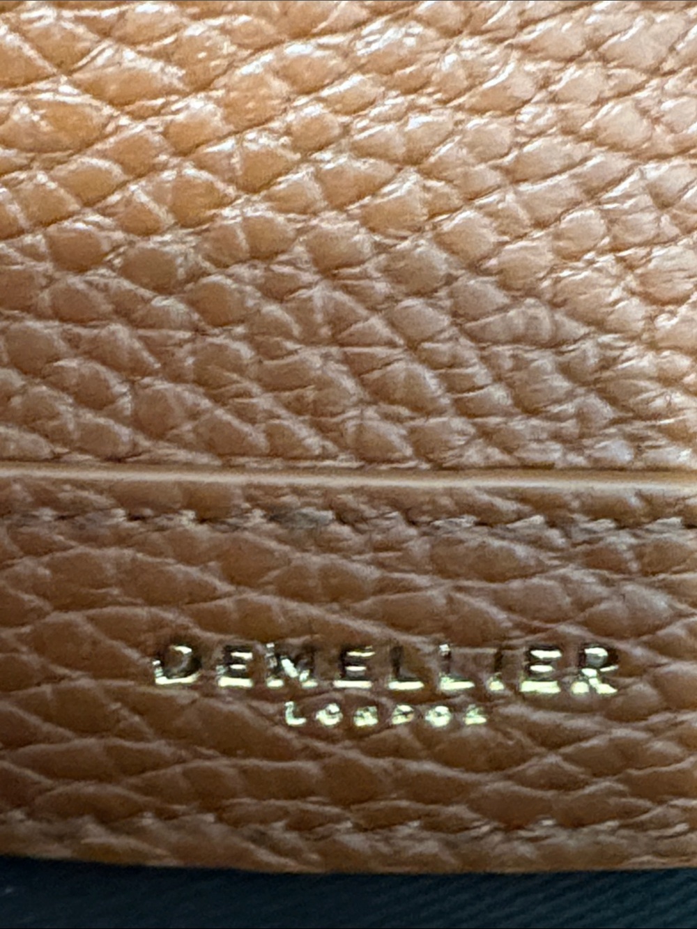 DeMellier London Midi Venice Bag Cognac Grain Leather Top Handle Crossbody Spain - Picture 6 of 10